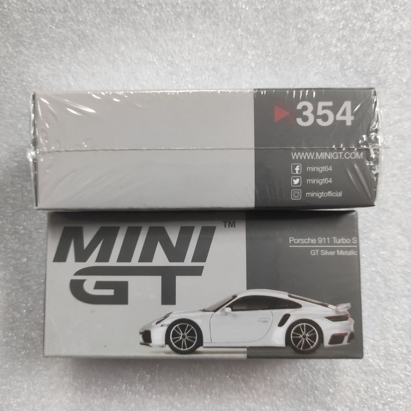 MINI GT 354 PORSCHE 911 TURBO S GT SILVER METALLIC