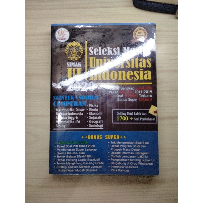 Buku Kumpulan Soal Kampung Soal Simak UI Saintek + Soshum Campuran