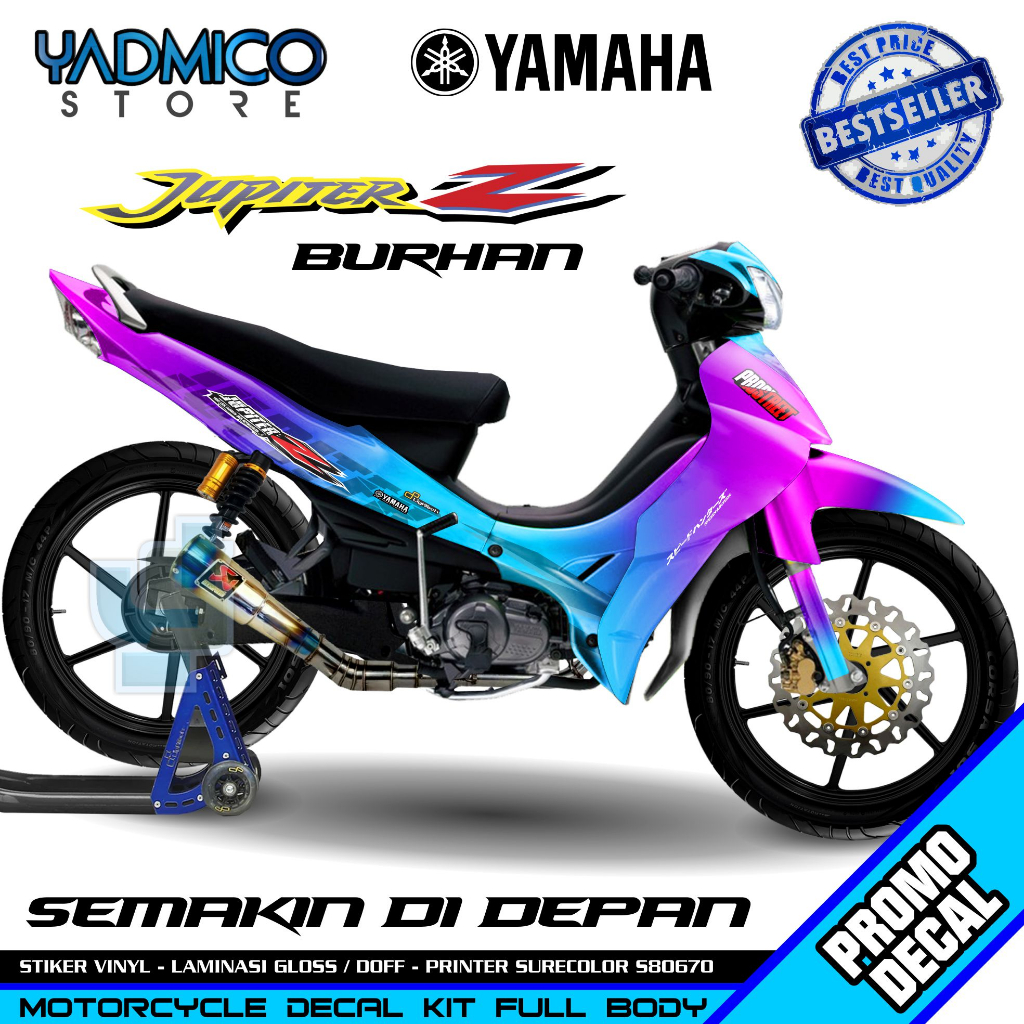 Decal Jupiter Z Burhan Full Body - Stiker Motor Jupiter Z Burhan Full Body - Decal Hologram Jupiter 