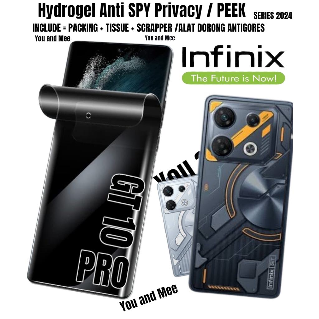 HYDROGEL Anti SPY Privacy + MATTE INFINIX GT 50PRO / 30PRO / 30 5G / 20PRO 10PRO/ Note EDGE / 60 ULT