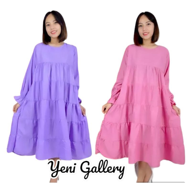 Cempaka Tunik Baju Atasan Wanita Remaja Polos Lengan Panjang Terbaru Simple Elegan