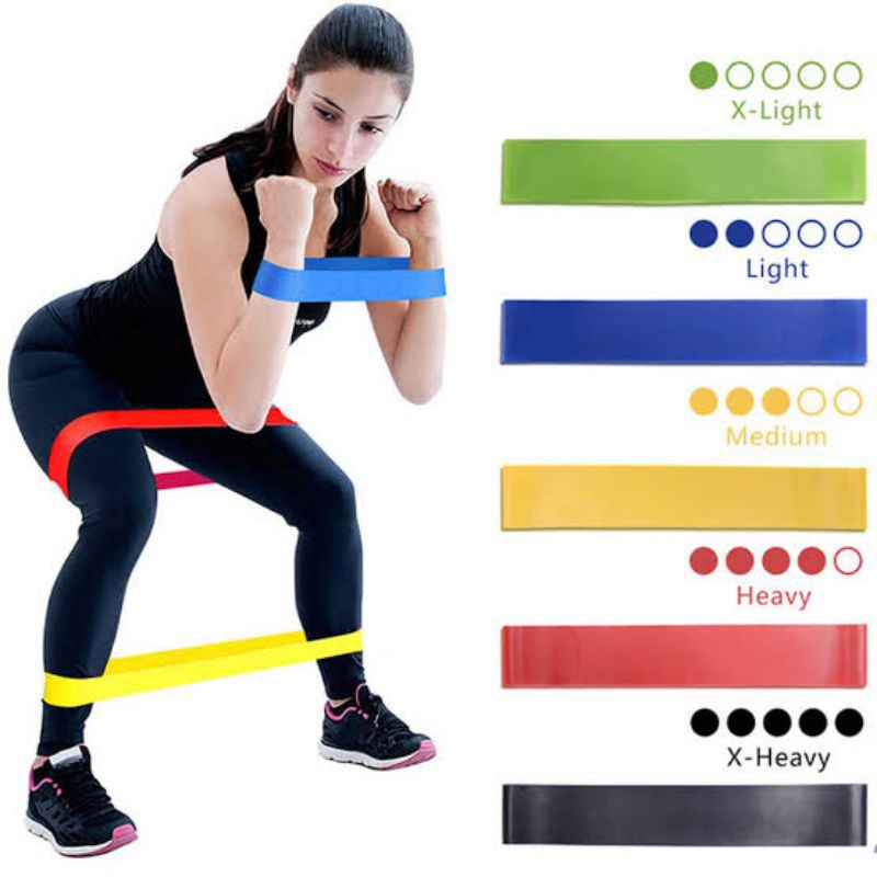 (GROSIR) LATEX TENSION RESISTANCE BAND LOOP KARET ELASTIS OLAHRAGA GYM FITNESS WORKOUT