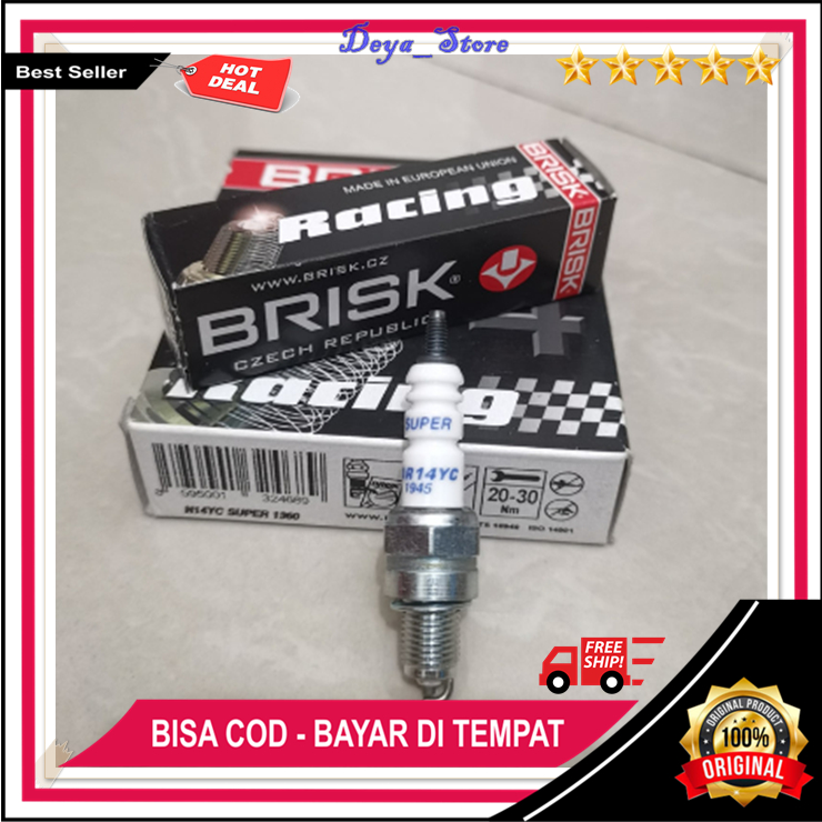 Busi Brisk Racing Cooper Yamaha Mio J Fino Soul GT Ori Busi Racing Brisk Motor Supra Nuvo KLX Origin