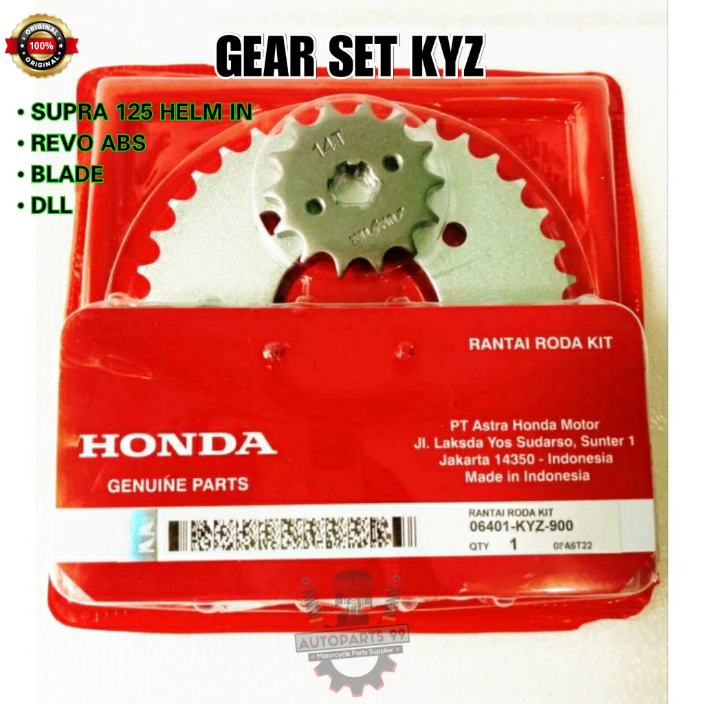 Gear Set Supra 125 Helm In Karbu Fi Injeksi Original Honda Gear Set KYZ 06401-KYZ-900