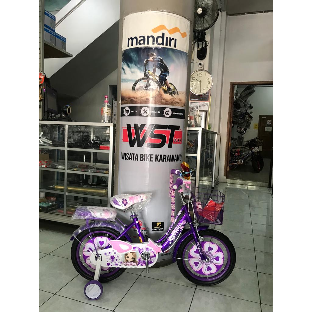 SEPEDA ANAK PEREMPUAN MINI 12 16 18 GENIO ARETHA