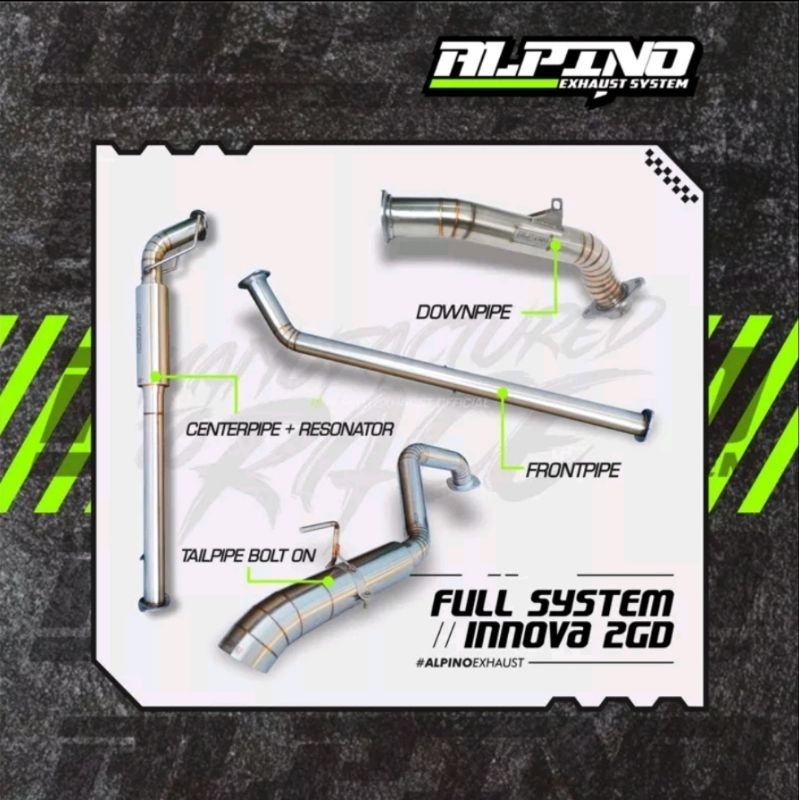 KNALPOT FULLSYSTEM INNOVA REBORN PNP 2GD ALPINO