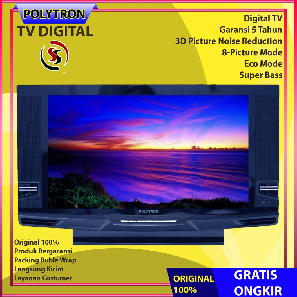 TV DIGITAL Tabung POLYTRON 24V223 24 Inch Garansi Resmi | TV TABUNG DIGITAL POLYTRON 24 INCH | TV TA