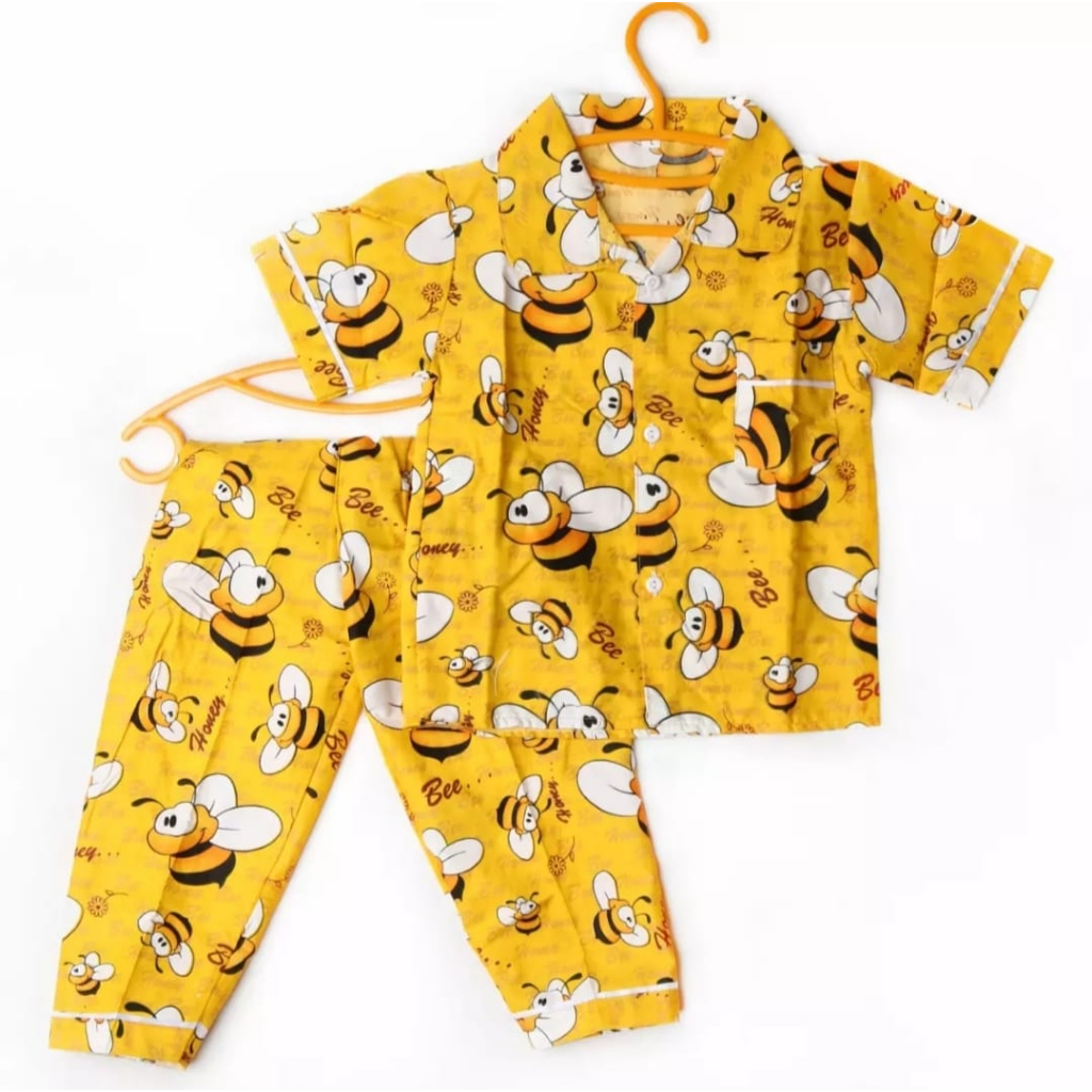 PIYAMA ANAK LEBAH/BAJU TIDUR ANAK TERMURAH/PIYAMA ANAK CEWEK TERLARIS TERMURAH UNTUK 0-11 TAHUN