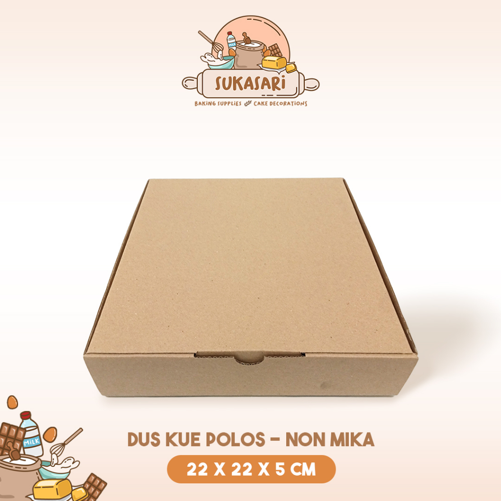 

Sukasari - Dus CB Non Mika / Dus Kue Polos Corrugated / Kotak Pizza / Box Packaging Brownies Roti Bolu