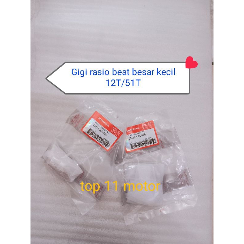 gigi rasio beat / gigi rasio set besar kecil beat karbu KVY