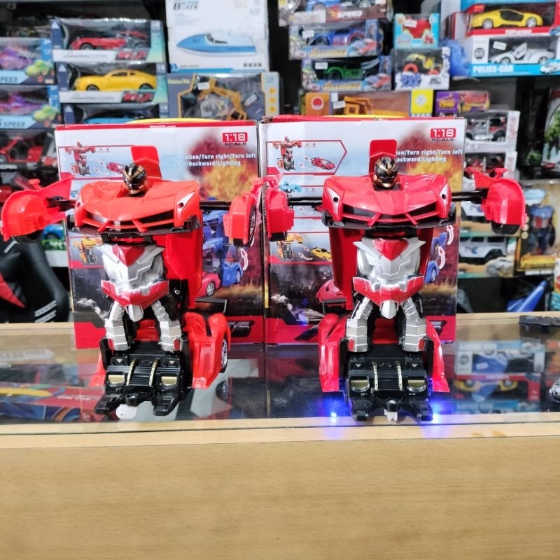 Mainan anak Rc Mobil Berubah Robot remot kontrol