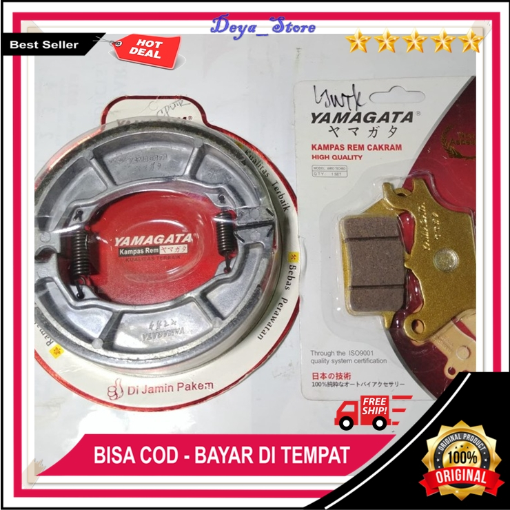Kampas Rem Yamagata Original Depan Belakang kampas rem Motor Beat Fi Spacy Scoopy Vario Ori Yamagata