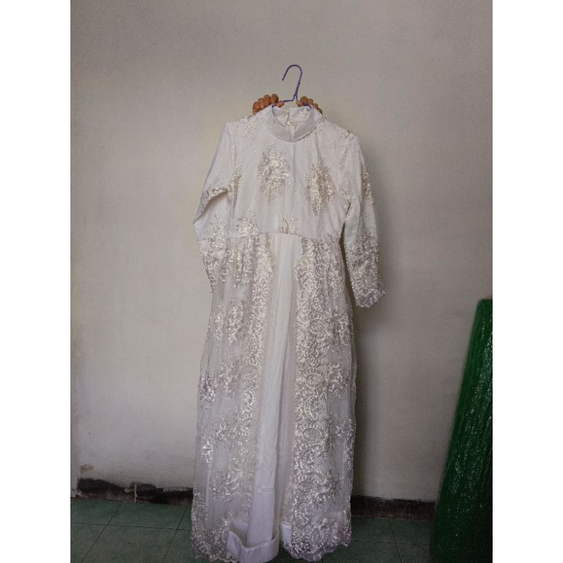 NEW  white dress akad nikah