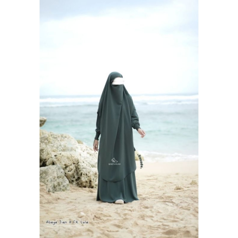 Jian Abaya dan FK Lula Calla Gamis Syari by Khizaanah Sunnah