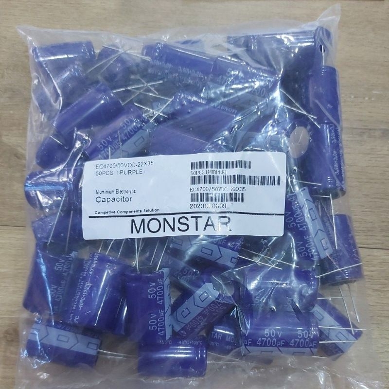 Elco 4700 uf / 50V Nichicon Atau Monstar
