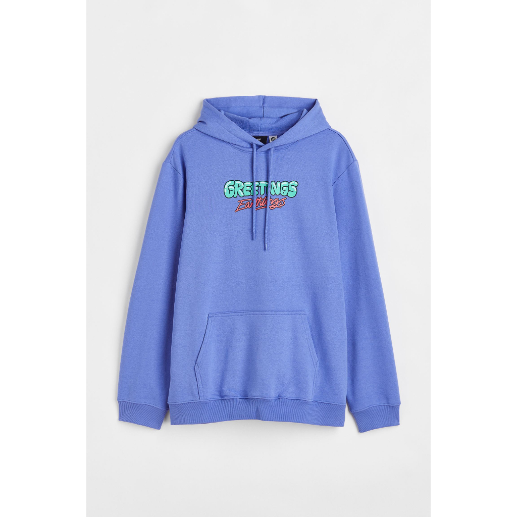 Hoodie Jaket Greetings Earthings Dewasa Couple Pria Wanita Desain Oversize Dari H&M +  Free Paper Ba