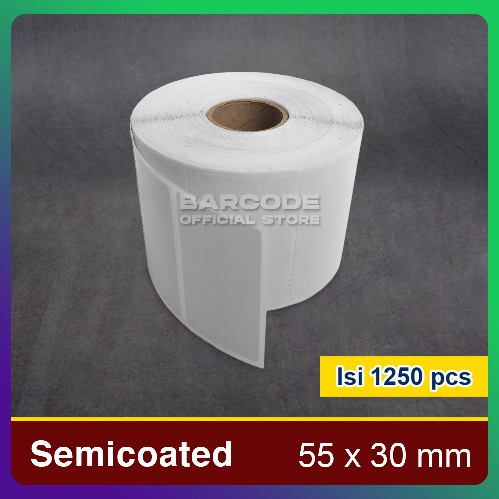 

Label Stiker Barcode 55x30mm Semicoat Isi 1.250 Pcs
