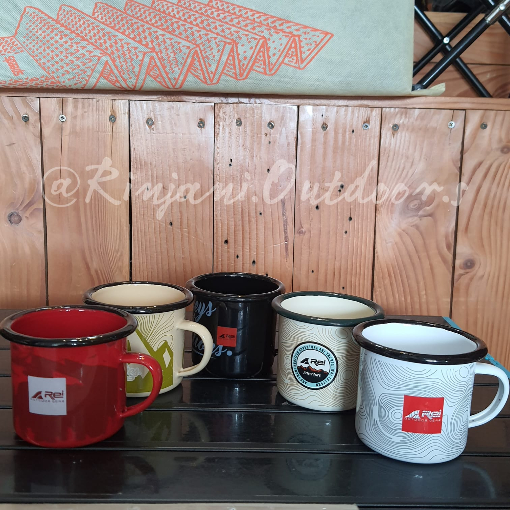 MUG AREI SUMMIT A GELAS CAMPING AREI CAMPING MUG SUMMIT GELAS KEMPING REI MERAH MUG ENAMEL