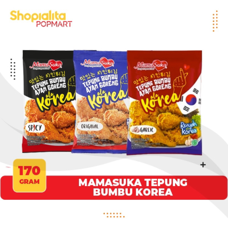 

Mama Suka Tepung Bumbu Ayam Goreng Korea 170 Gram