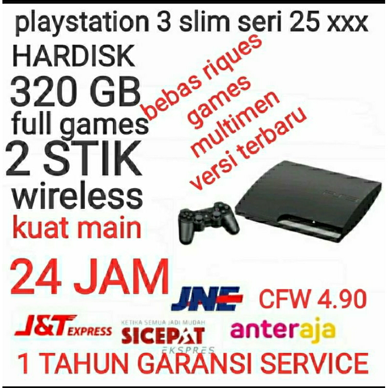 ps 3 slim cfw hdd 320gb seri 25 xxx full games ps3 sony versi terbaru