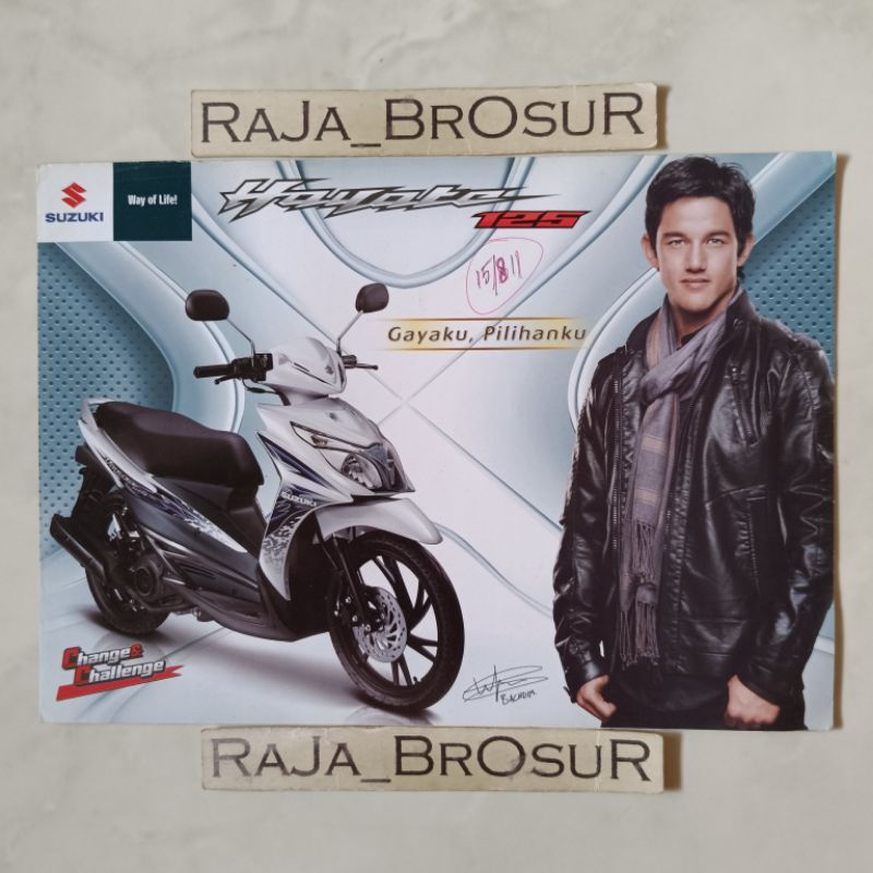 Poster brosur katalog leaflet Suzuki Hayate125 Hayate 125 Irfan Bachdim 2011