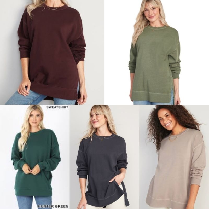 ON OVERSIZED SWEATSHIRT TUNIC WANITA/SWEATER WANITA/TUNIK WANITA