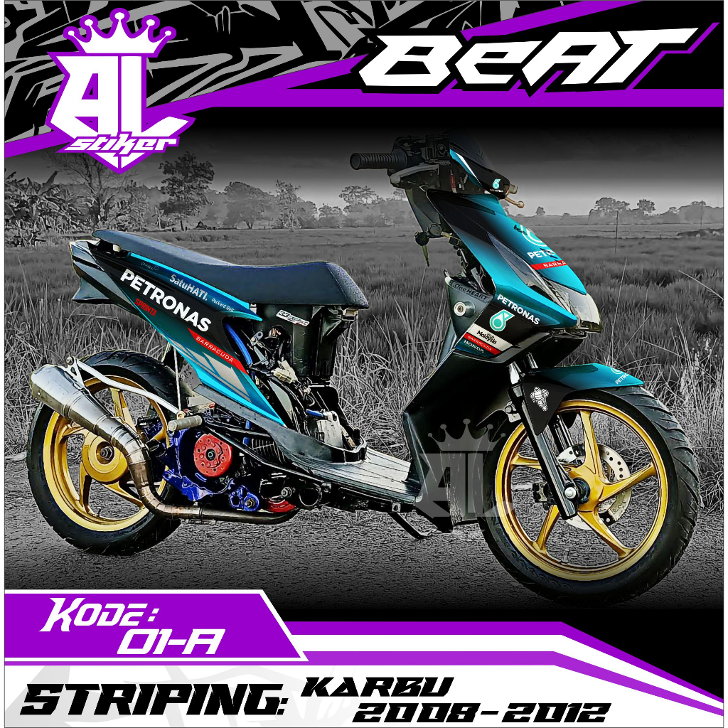 Decal Beat Karbu Full Body Stiker Beat Karbu 2008-2012 Desain PETRONAS - BL STIKER kode 01