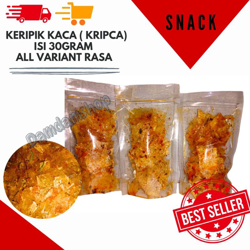 

Keripik Kaca/Kripik Kaca/Kripca 30gram Pedas Daunjeruk Extrapedas Daunjeruk Asin Daunjeruk