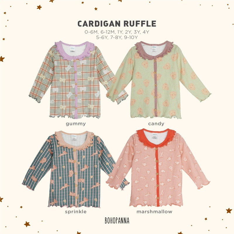 Cardigan ruffle