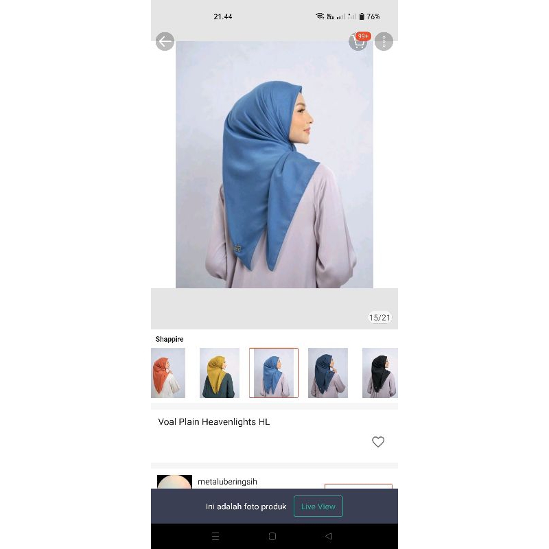 Voal Plain Heavenlights HL shapieer