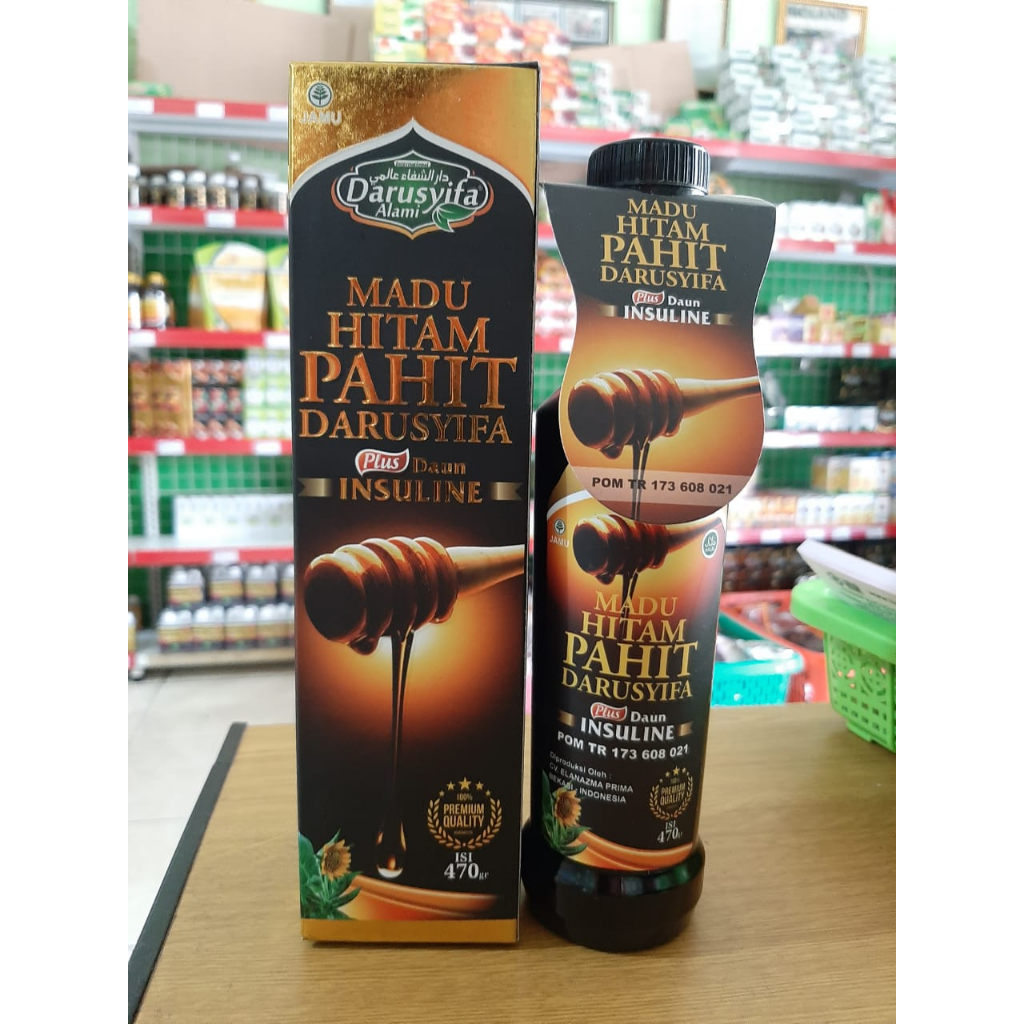 

Madu Hitam Pahit pLus Daun Insulin Darusyifa isi 470gr