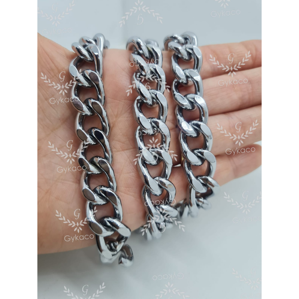 Asesoris Tas Rante Tas NEKEL CHROME - TEBAL PREMIUM R022 - Dompet Fashion Wanita (IMPORT)