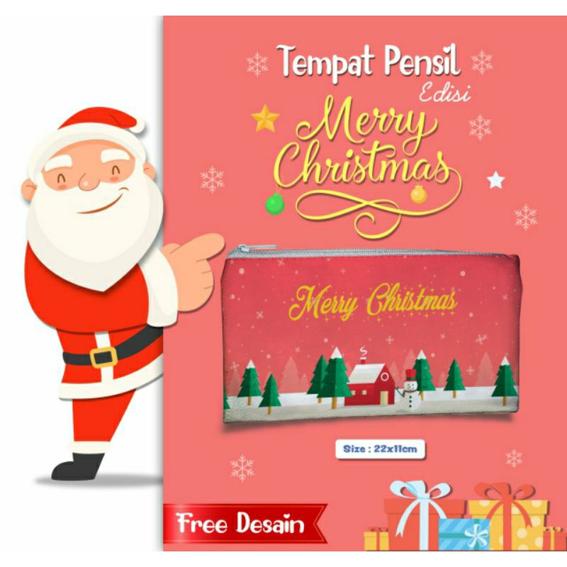 

LANCAR Paket 100Pcs - Tempat Pensil Merry Christmas 01