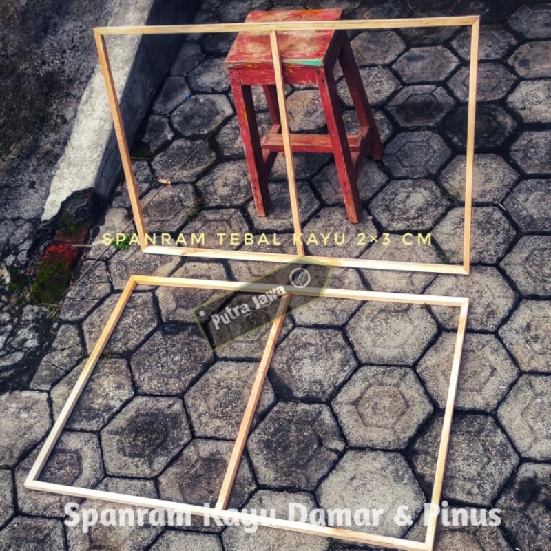 

Spanram Kanvas Lukis / Frame Kayu Damar dan Pinus Kualitas Terbaik Ukuran 35×50 cm