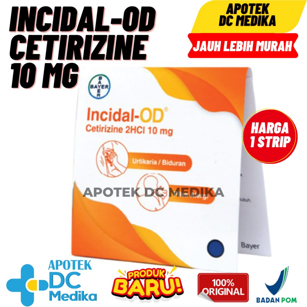 INCIDAL-OD CETIRIZINE 10 mg