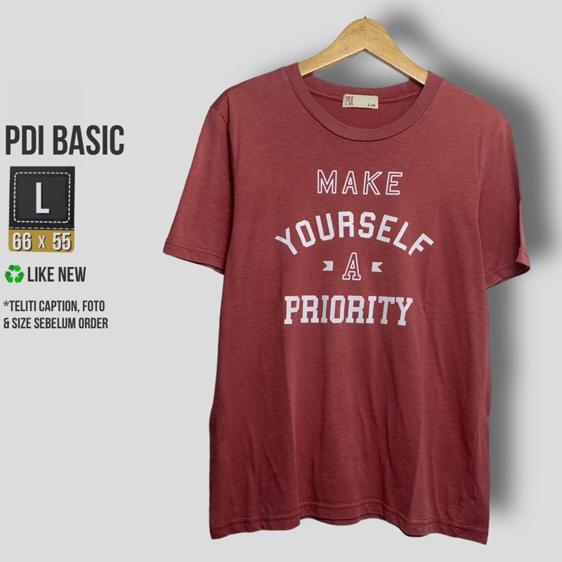 KAOS PRIA PDI BASIC BRICK SIZE L