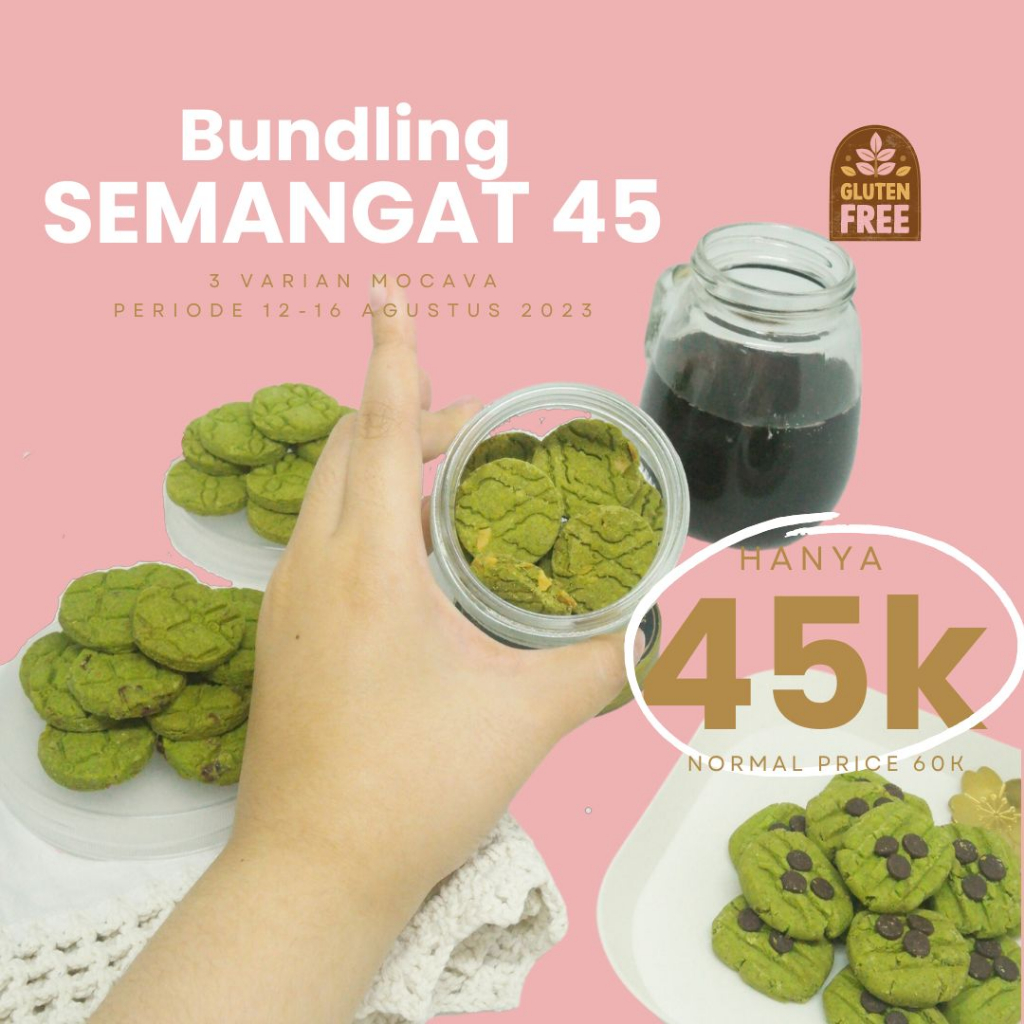 

Cookies Kelor Sehat Gluten free by Mocava Special Bundling Semangat 45