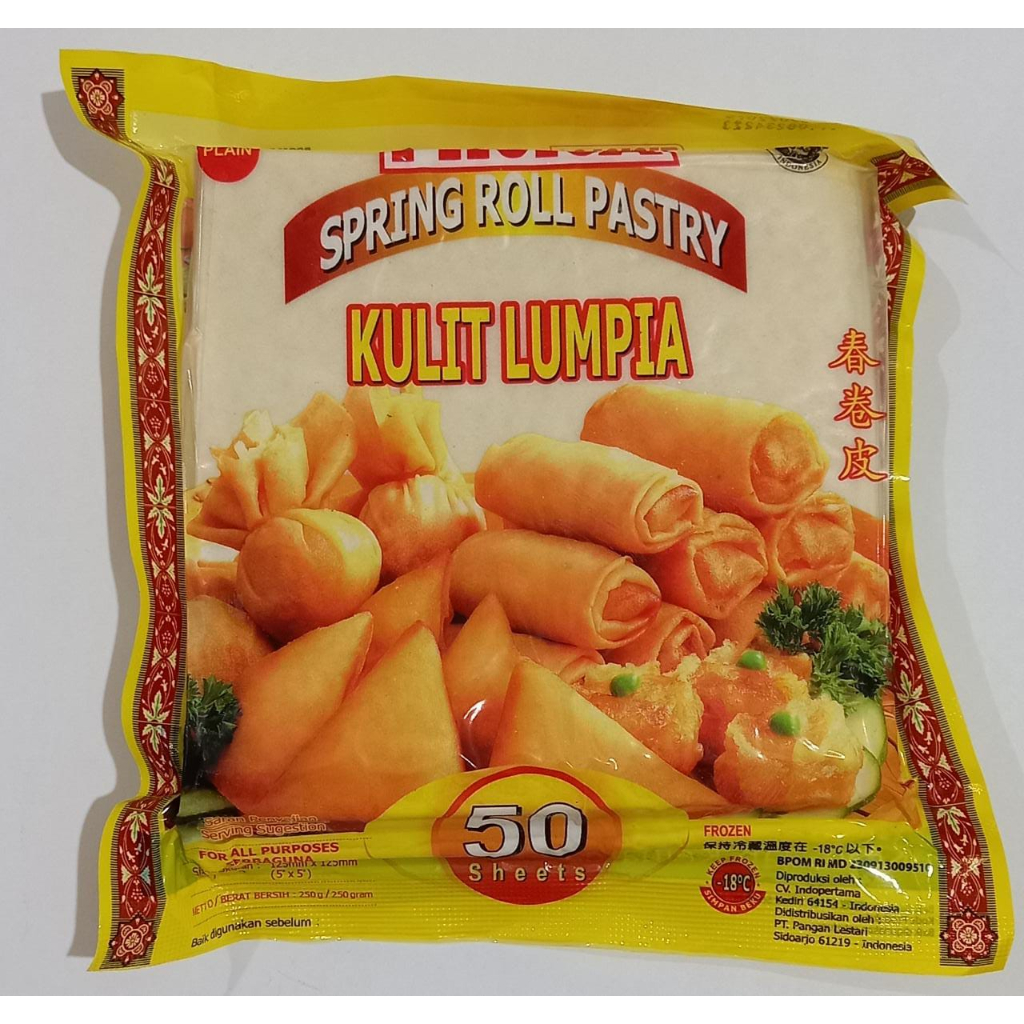 

KULIT LUMPIA / SPRING ROLL UKURAN 125 X 125 MM ISI 50 PCS