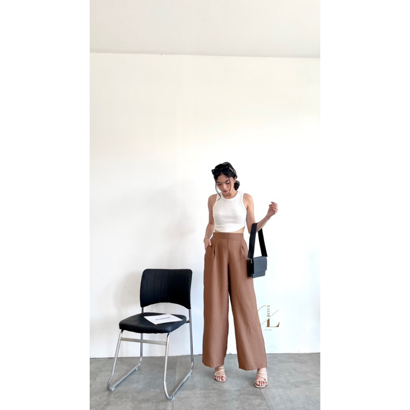 [LAXMI] Ayoora Kulot basic // Kulot highwaist Pinggang Tinggi // Loose pants