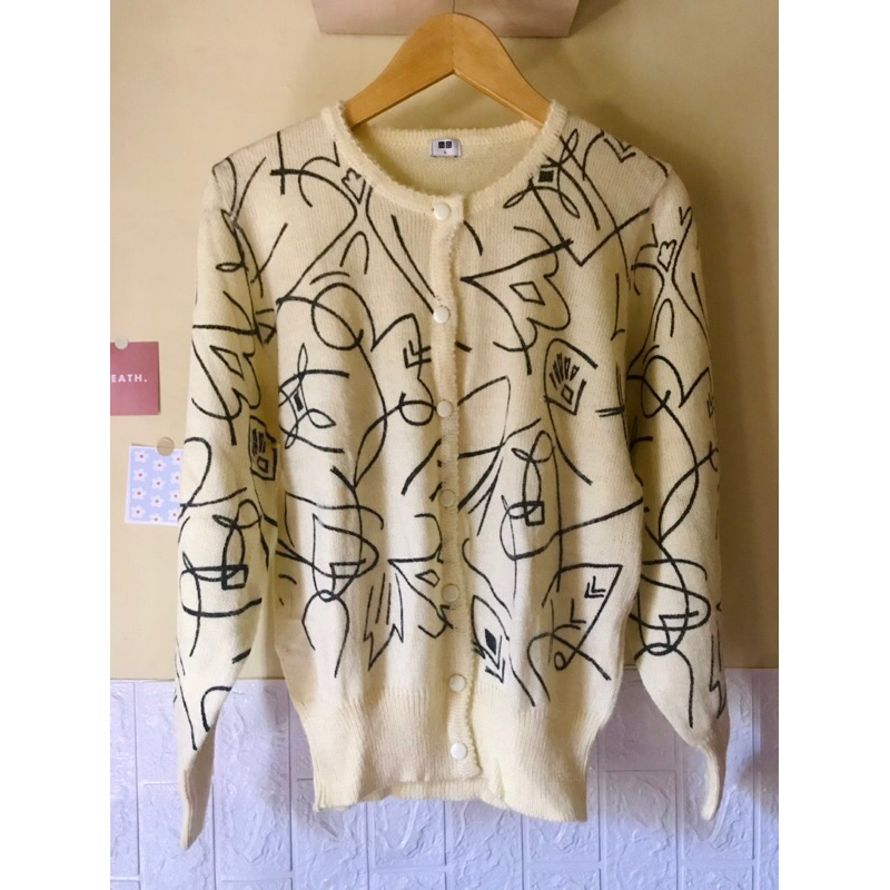 CARDIGAN WANITA LENGAN PANJANG MOTIF