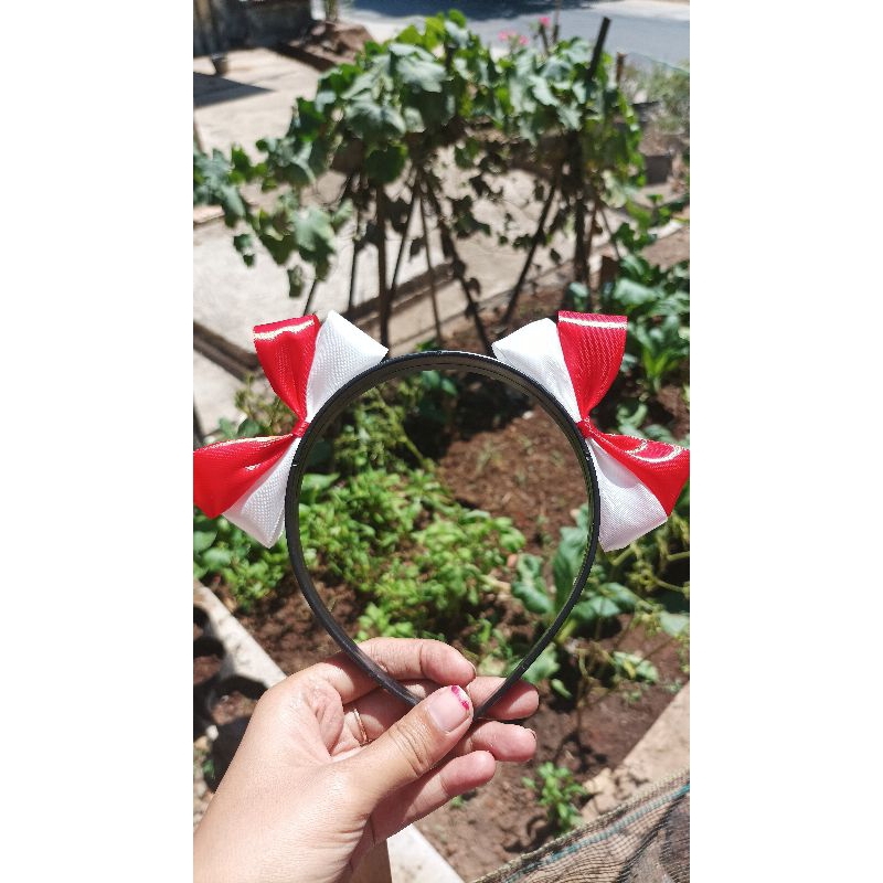 bando merah putih kemerdekaan / bando merah putih