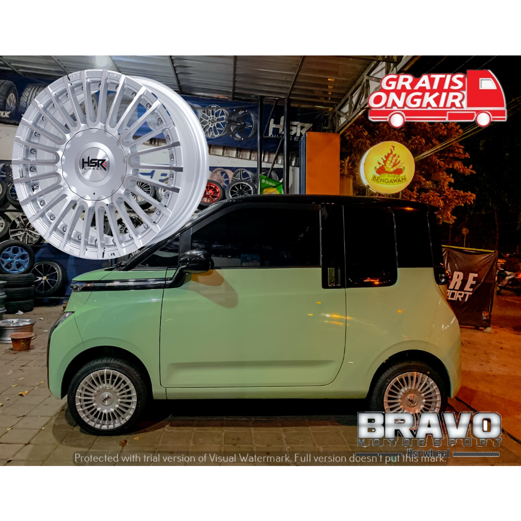 VELG RACING RING 14 HSR AMARASI LEBAR 6+ BAN MOBIL WULING AIREV MODEL KIPAS TURBINE