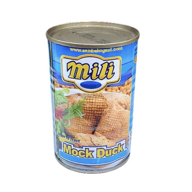 

Mili Mock Duck / Daging Bebek Vegetarian Dalam Kaleng Siap Saji 280Gr