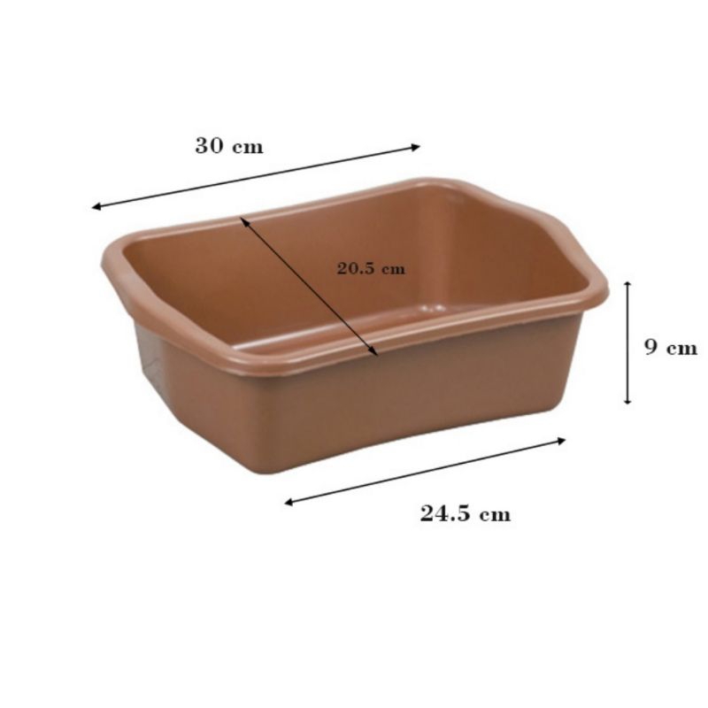 Baskom Segi Empat bak liter box No 1 kecil