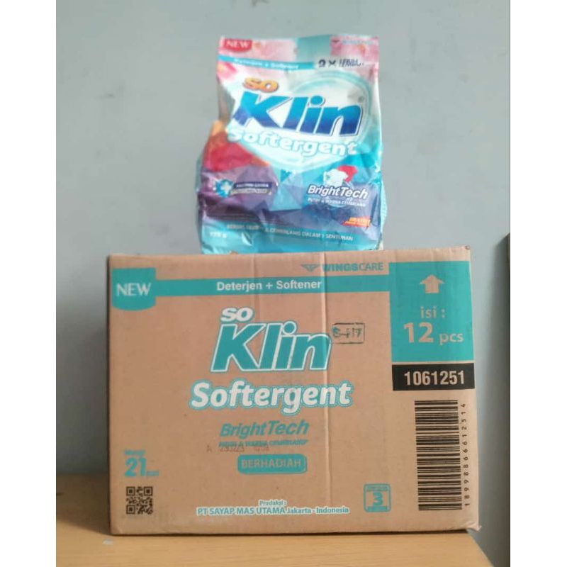 soklin softergent bright detergent bubuk 770 gr