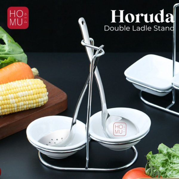 

Promo HOMU HORUDA DUO Ladle Stand Spoon Holder Sendok Rak Spatula Keramik Berkualitas
