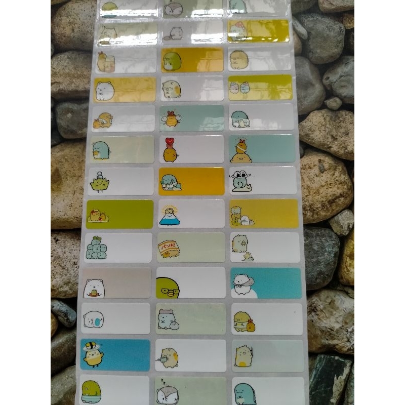 

STIKER LABEL NAMA WATERPROOF SUMIKO GURASHI