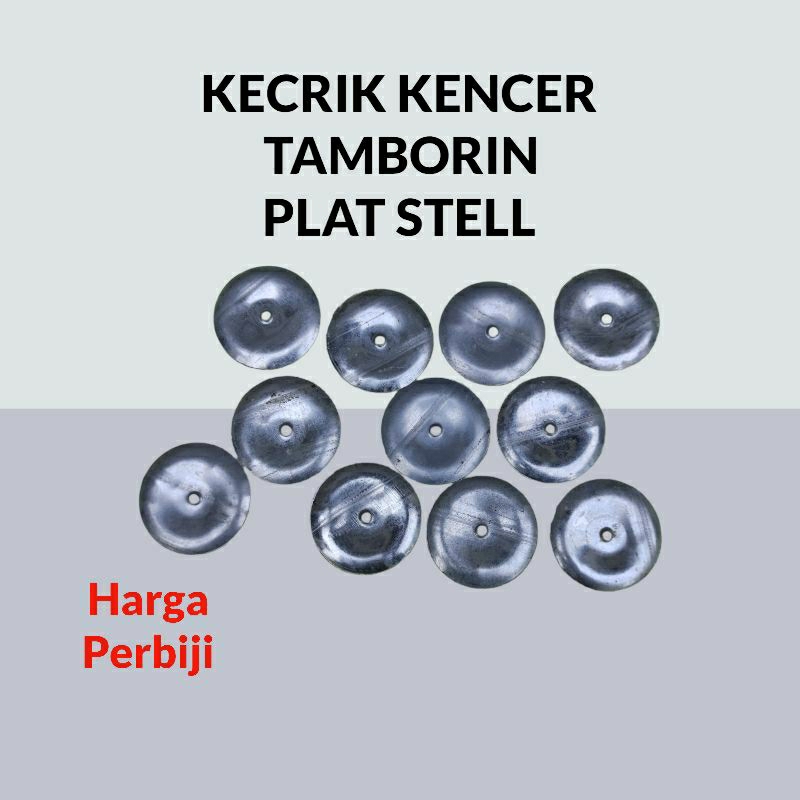 Kecrik Tamborin / Kecrek Kencer Tambourine Rebana Plat Stell