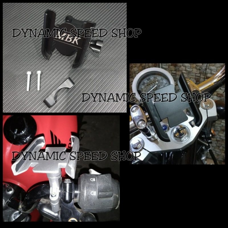 holder hp di stang holder hp aluminium holder hp universal semua motor