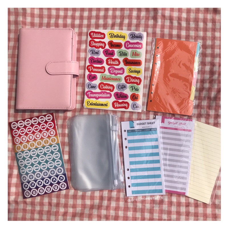 

(Dream) A6 Colorfull macaron budgeting binder set by dreamiesstuffs|| binder keuangan || dompet keuangan|| pengarur keuangan